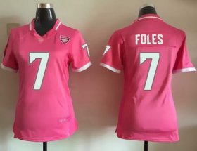 Wholesale Cheap Nike Jaguars #7 Nick Foles Pink Women\'s Stitched NFL Elite Bubble Gum Jersey
