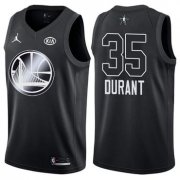 Wholesale Cheap Warriors 35 Kevin Durant Jordan Brand Black 2018 All-Star Game Swingman Jersey