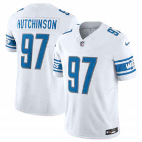 Wholesale Cheap Men\'s Detroit Lions #97 Aidan Hutchinson White 2023 F.U.S.E. Vapor Untouchable Limited Stitched Jersey