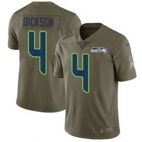 Wholesale Cheap Nike Seahawks #4 Michael Dickson Olive Men\'s Stitched NFL Limited 2017 Salute To Service Jersey