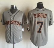 Wholesale Cheap Astros #7 Craig Biggio Grey New Cool Base Stitched MLB Jersey