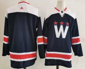 Wholesale Cheap Men\'s Washington Capitals Blank NEW Navy Blue Adidas Stitched NHL Jersey
