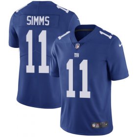 Wholesale Cheap Nike Giants #11 Phil Simms Royal Blue Team Color Men\'s Stitched NFL Vapor Untouchable Limited Jersey