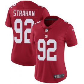 Wholesale Cheap Nike Giants #92 Michael Strahan Red Alternate Women\'s Stitched NFL Vapor Untouchable Limited Jersey