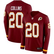Wholesale Cheap Nike Redskins #20 Landon Collins Burgundy Red Team Color Men's Stitched NFL Limited Therma Long Sleeve Jersey