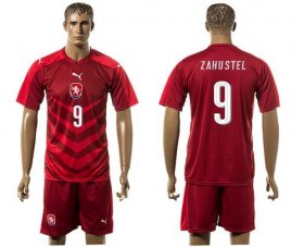 Wholesale Cheap Czech #9 Zahustel Red Home Soccer Country Jersey