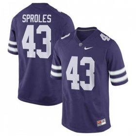 Cheap Men\'s Kansas State Wildcats #43 Darren Sproles Purple Vapor Stitched NCAA Jersey