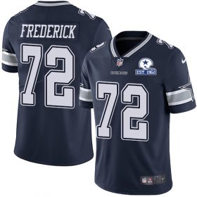 Wholesale Cheap Nike Cowboys #72 Travis Frederick Navy Blue Team Color Men\'s Stitched With Established In 1960 Patch NFL Vapor Untouchable Limited Jersey
