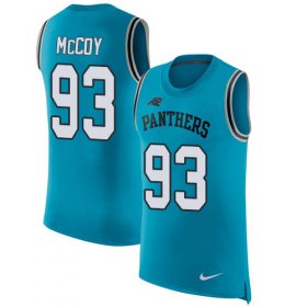 Wholesale Cheap Nike Panthers #93 Gerald McCoy Blue Alternate Men\'s Stitched NFL Limited Rush Tank Top Jersey
