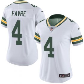 Wholesale Cheap Nike Packers #4 Brett Favre White Women\'s Stitched NFL Vapor Untouchable Limited Jersey