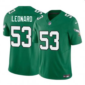 Cheap Men\'s Philadelphia Eagles #53 Shaquille Leonard Green 2023 F.U.S.E. Throwback Vapor Untouchable Limited Football Stitched Jersey