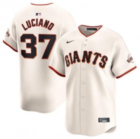 Cheap Men\'s San Francisco Giants #37 Marco Luciano Cream Cool Base Stitched Baseball Jersey