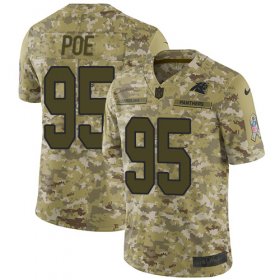 Wholesale Cheap Nike Panthers #95 Dontari Poe Camo Men\'s Stitched NFL Limited 2018 Salute To Service Jersey