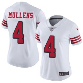 Wholesale Cheap Nike 49ers #4 Nick Mullens White Rush Women\'s Stitched NFL Vapor Untouchable Limited Jersey