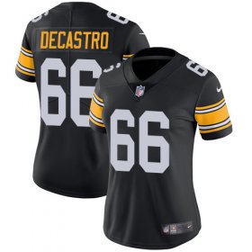 Wholesale Cheap Nike Steelers #66 David DeCastro Black Alternate Women\'s Stitched NFL Vapor Untouchable Limited Jersey