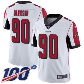Wholesale Cheap Nike Falcons #90 Marlon Davidson White Men\'s Stitched NFL 100th Season Vapor Untouchable Limited Jersey