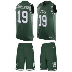 Wholesale Cheap Nike Jets #19 Andre Roberts Green Team Color Men\'s Stitched NFL Limited Tank Top Suit Jersey