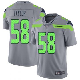 Wholesale Cheap Nike Seahawks #58 Darrell Taylor Gray Youth Stitched NFL Limited Inverted Legend Jersey