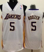 Wholesale Cheap Los Angeles Lakers #5 Carlos Boozer White Swingman Jersey