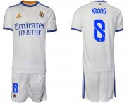 Wholesale Cheap Men 2021-2022 Club Real Madrid home white 8 Soccer Jerseys