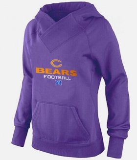 Wholesale Cheap Women\'s Chicago Bears Big & Tall Critical Victory Pullover Hoodie Purple