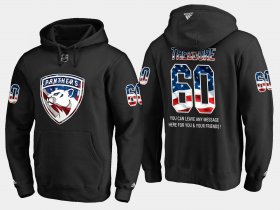 Wholesale Cheap Panthers #60 Jose Theodore NHL Banner Wave Usa Flag Black Hoodie