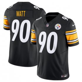 Wholesale Cheap Men\'s Pittsburgh Steelers #90 T.J. Watt Black 2023 F.U.S.E. Vapor Untouchable Limited Stitched Jersey