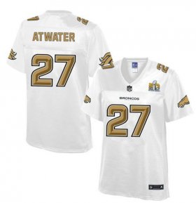 Wholesale Cheap Nike Broncos #27 Steve Atwater White Women\'s NFL Pro Line Super Bowl 50 Fashion Game Jersey