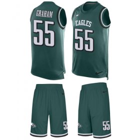 Wholesale Cheap Nike Eagles #55 Brandon Graham Midnight Green Team Color Men\'s Stitched NFL Limited Tank Top Suit Jersey