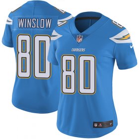 Wholesale Cheap Nike Chargers #80 Kellen Winslow Electric Blue Alternate Women\'s Stitched NFL Vapor Untouchable Limited Jersey