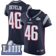 Wholesale Cheap Nike Patriots #46 James Develin Navy Blue Team Color Super Bowl LIII Bound Men's Stitched NFL Vapor Untouchable Elite Jersey