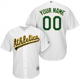 Wholesale Cheap Oakland Athletics Majestic Cool Base Custom Jersey White
