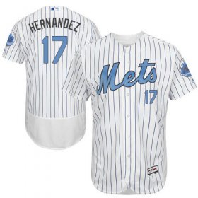 Wholesale Cheap Mets #17 Keith Hernandez White(Blue Strip) Flexbase Authentic Collection Father\'s Day Stitched MLB Jersey