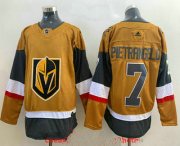 Wholesale Cheap Men's Vegas Golden Knights #7 Alex Pietrangelo Gold 2020-21 Alternate Stitched Adidas Jersey
