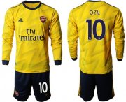Wholesale Cheap Arsenal #10 Ozil Away Long Sleeves Soccer Club Jersey