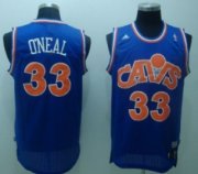Wholesale Cheap Cleveland Cavaliers #33 Shaquille O'neal CavFanatic Blue Swingman Throwback Jersey