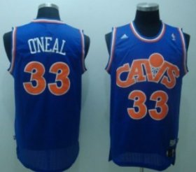 Wholesale Cheap Cleveland Cavaliers #33 Shaquille O\'neal CavFanatic Blue Swingman Throwback Jersey