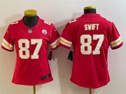 Cheap Women's Kansas City Chiefs #87 Taylor Swift Red 2023 F.U.S.E. Vapor Untouchable Limited Football Stitched Jersey(Run Small)