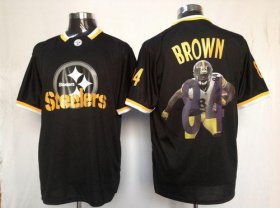 Wholesale Cheap Nike Steelers #84 Antonio Brown Black Men\'s NFL Game All Star Fashion Jersey