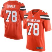 Wholesale Cheap Nike Browns #78 Jack Conklin Orange Alternate Men's Stitched NFL New Elite Jersey