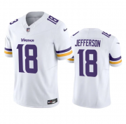 Wholesale Cheap Men's Minnesota Vikings #18 Justin Jefferson White 2023 F.U.S.E. Vapor Untouchable Stitched Jersey