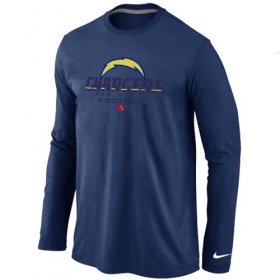 Wholesale Cheap Nike Los Angeles Chargers Critical Victory Long Sleeve T-Shirt Dark Blue