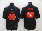 Wholesale Cheap Men's San Francisco 49ers #85 George Kittle Black 2020 Shadow Logo Vapor Untouchable Stitched NFL Nike Limited Jersey