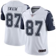 Wholesale Cheap Nike Cowboys #87 Geoff Swaim White Men's Stitched NFL Limited Rush Jersey