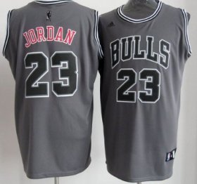 Wholesale Cheap Chicago Bulls #23 Michael Jordan Gray Shadow Jersey