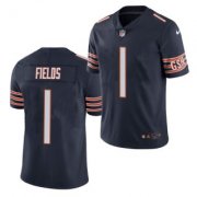 Wholesale Cheap Women's Navy Chicago Bears #1 Justin Fields 2021 NFL Draft Vapor untouchable Limited Stitched Jersey