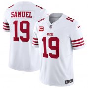 Wholesale Cheap Men's San Francisco 49ers #19 Deebo Samuel White 2023 F.U.S.E. With 1-Star C Patch Vapor Untouchable Limited Football Stitched Jersey