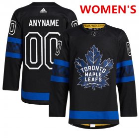 Cheap Women\'s adidas Black Authentic Toronto Maple Leafs x drew house Alternate Customized NHL