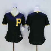 Wholesale Cheap Pirates Blank Black Women's Fashion Stitched MLB Jersey