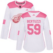Wholesale Cheap Adidas Red Wings #59 Tyler Bertuzzi White/Pink Authentic Fashion Women's Stitched NHL Jersey